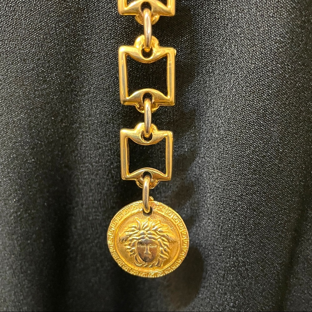 Gianna Versace Greek Key Bondage Collection Chain Medusa Belt - Picture 13 of 16